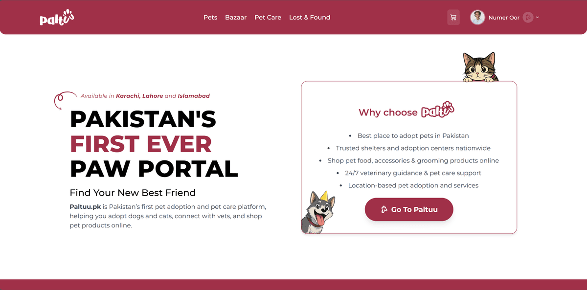 Paltuu - Pet Adoption Platform & Marketplace!